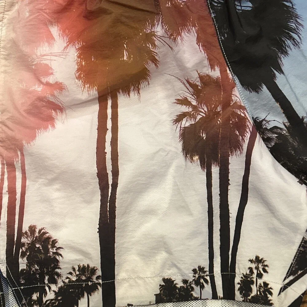 NWT Champion Swim Shorts Palm Tree Print Men's Medium 5
